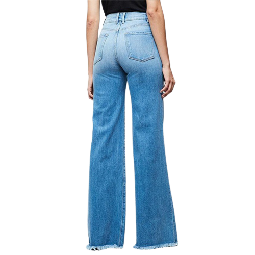 Land of Nostalgia Wide Leg Flare Women's Trousers Denim Jeans