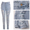 Land of Nostalgia High Waist Distressed Slim Pants Women's Skinny Ripped Jeans