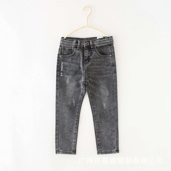 Land of Nostalgia Baby Boy Toddler Kids Casual Trousers Denim Pants Jeans