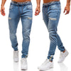 Land of Nostalgia Men's Casual Sweatpants Slim Fit Trouser Zipper Jeans