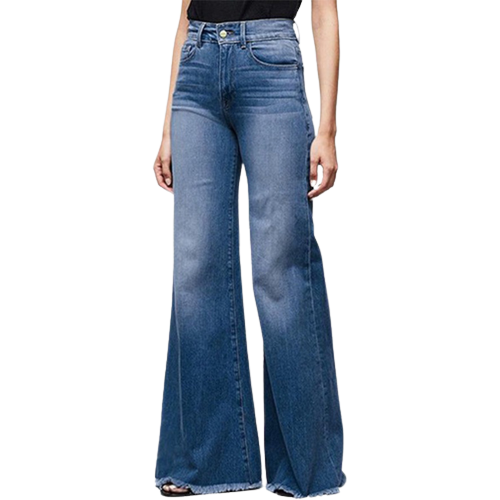 Land of Nostalgia Wide Leg Flare Women's Trousers Denim Jeans