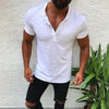 Land of Nostalgia Men's New Fashion Summer Short Sleeve V-neck Tee