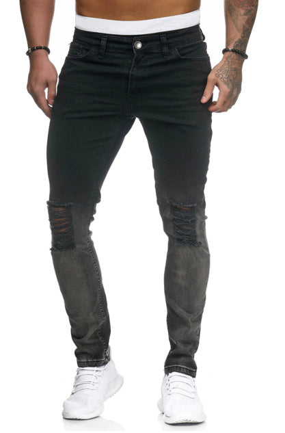 Land of Nostalgia Men's Trousers Pants Ripped Skinny Jeans