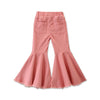 Land of Nostalgia Girls Toddler Ripped Hole Bell Bottom Trousers Pants