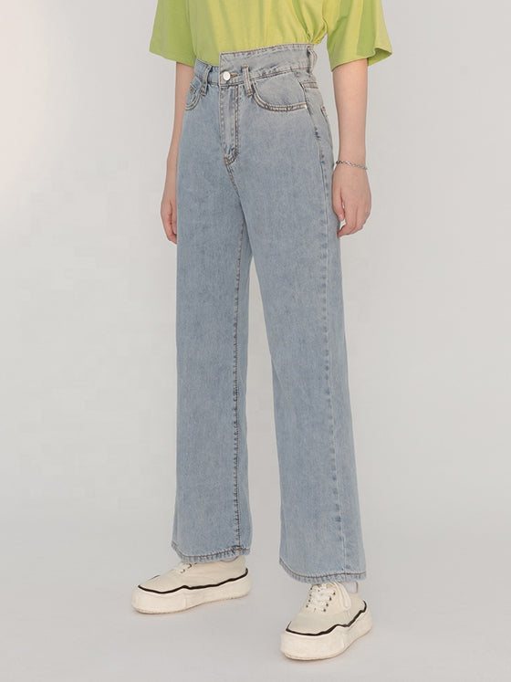 Land of Nostalgia Loose Straight Women's Trousers Long Pants Jeans