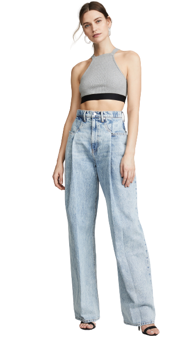 Land of Nostalgia High Waist Wide Leg Straight Pleated Pants Women's Casual Loose Streetwear Jeans