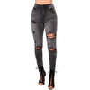 Land of Nostalgia Women's Plus Size Pencil Trousers Ripped Pants Jeans