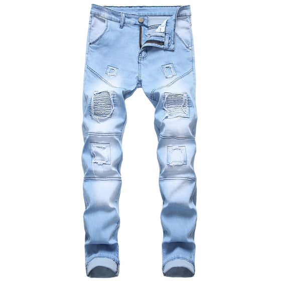 Land of Nostalgia Men's Urban Distressed Jeans (Ready to Ship)