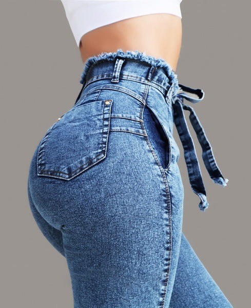 Land of Nostalgia Slim Fit Stretch Trousers Pants Women's Sexy Denim Jeans