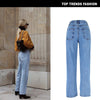 Land of Nostalgia High Waist Flare Denim Bell Bottom Women's Skinny Jeans