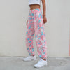 Land of Nostalgia High Waist Elastic Trousers Camouflage Baggy Women's Joggers Sweatpants