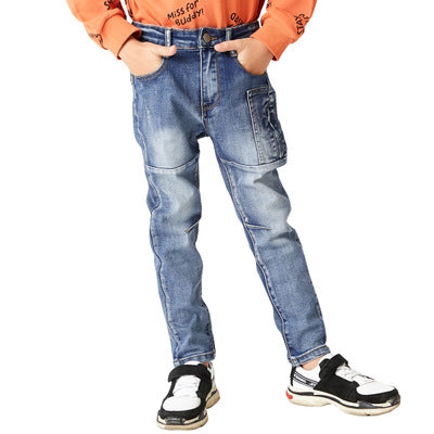 Land of Nostalgia Adjustable Waistband Boys Kids Denim Pockets Trousers Pants (5 -10T)