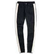 Land of Nostalgia Men's Hip hop Side Stripe Denim Ripped Jeans