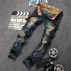 Land of Nostalgia Men's Distressed Blue Jeans (Ready to Ship)