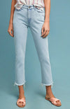 Land of Nostalgia Women's Casual Ankle Length Denim Cotton Light Blue Jeans