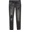 Land of Nostalgia Men's Casual Skinny Ripped Hole Trousers Denim Pants Jeans