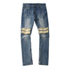 Land of Nostalgia Slim Fit Distressed Men's Ripped Trousers Denim Jeans