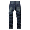 Land of Nostalgia Men's Casual Skinny Ripped Hole Trousers Pants