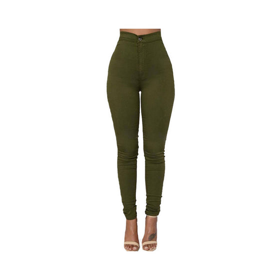 Land of Nostalgia High Waist Women's Skinny Tight Trousers Leggings Jeans