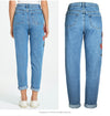 Land of Nostalgia Straight Loose Women's Blue Denim Embroidery Jeans