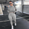 Land of Nostalgia Two Pieces Long Sleeve Tracksuit Women's Sexy Jumpsuit Set