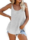 Land of Nostalgia Women's Casual Solid Camis Knitted Crop Tank Tops