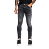 Land of Nostalgia Men's Casual Skinny Ripped Hole Trousers Denim Pants Jeans