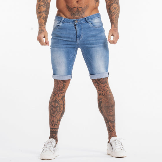 Land of Nostalgia Men's Skinny Denim Summer Shorts