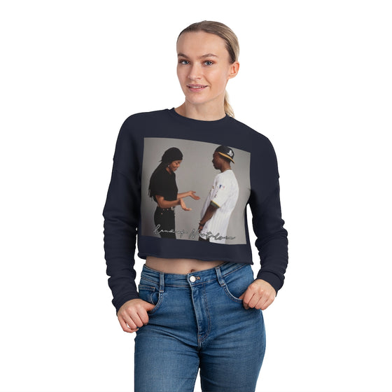 Land of Nostalgia Janet Jackson and Tupac Vintage Poetic Justice Love Women's Cropped Sweatshirt