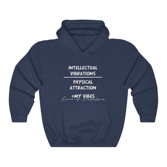 Land of Nostalgia Intellect over Physical Vibes Unisex Heavy Blend™ Hooded Sweatshirt