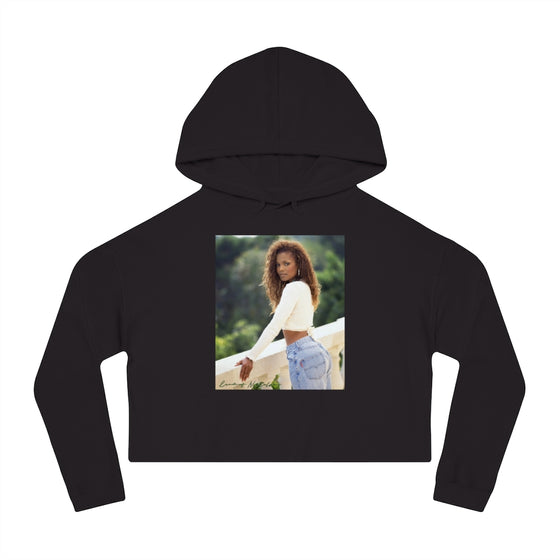 Land of Nostalgia Janet Jackson Natural Vibration Women’s Cropped Hooded Sweatshirt