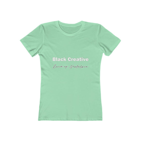 Land of Nostalgia Women's Black Creative The Boyfriend Tee