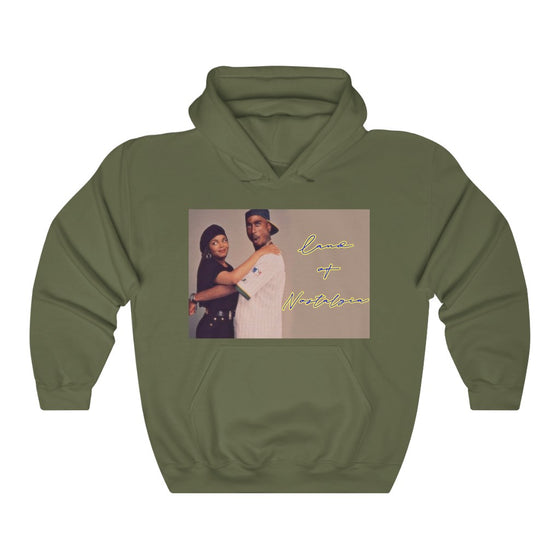 Land of Nostalgia Poetic Justice Pac & Janet Vintage Vibes Unisex Heavy Blend™ Hooded Sweatshirt