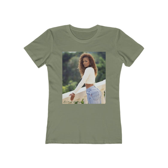 Land of Nostalgia Janet Jackson Natural Vibration Women's The Boyfriend Tee