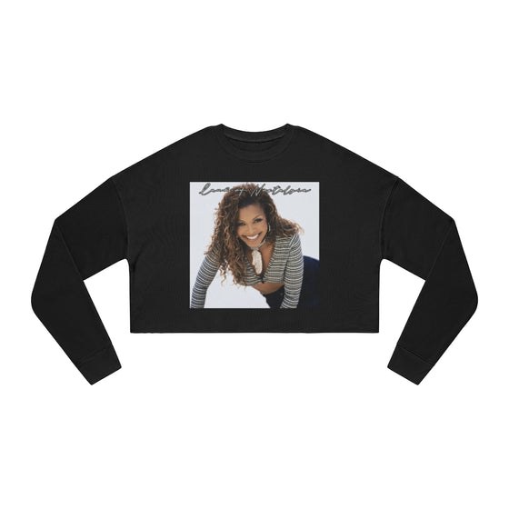 Land of Nostalgia Janet Jackson Euphoric Smile Women's Cropped Sweatshirt