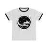 Land of Nostalgia Unisex Ringer Baseball Tee with Classic Black & White Logo