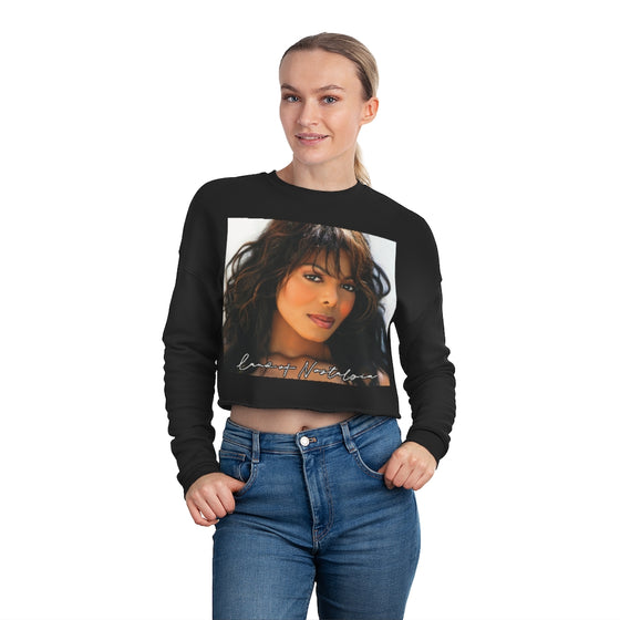 Land of Nostalgia Janet Jackson Vintage Women's Cropped Sweatshirt