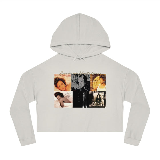 Land of Nostalgia Janet Jackson 'Janet' Top 6 Album Single Cover Women’s Cropped Hooded Sweatshirt