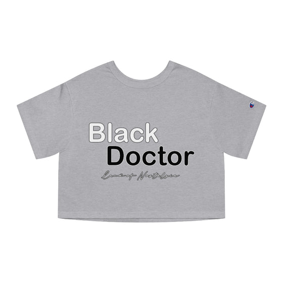 Land of Nostalgia Black Doctor Champion Women's Heritage Cropped T-Shirt