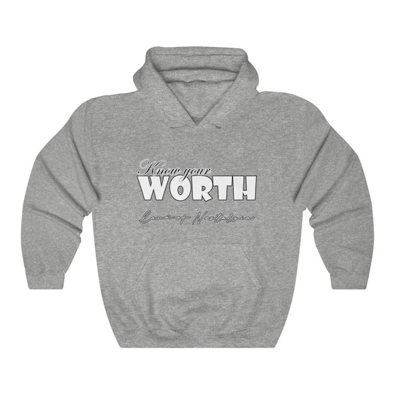 Land of Nostalgia Know your Worth Unisex Heavy Blend™ Hooded Sweatshirt