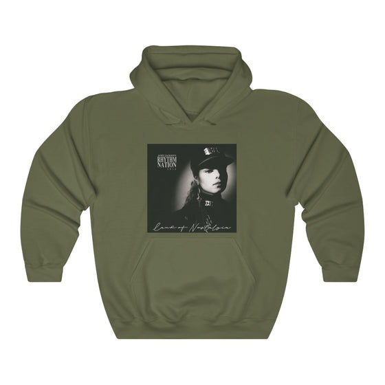 Land of Nostalgia Janet Jackson Classic Rhythm Nation Cover Unisex Heavy Blend™ Hooded Sweatshirt