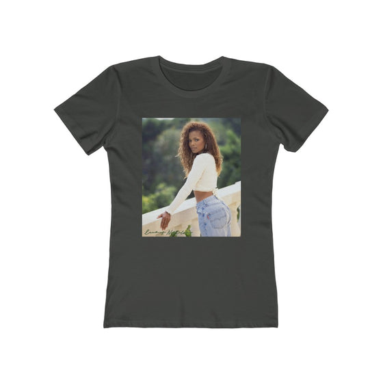 Land of Nostalgia Janet Jackson Natural Vibration Women's The Boyfriend Tee