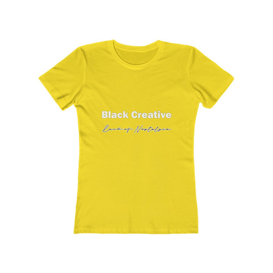 Land of Nostalgia Women's Black Creative The Boyfriend Tee