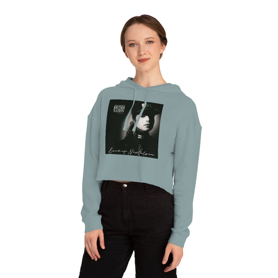 Land of Nostalgia Janet Jackson Classic Rhythm Nation Cover Women’s Cropped Hooded Sweatshirt