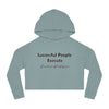 Land of Nostalgia Successful People Execute Women’s Cropped Hooded Sweatshirt