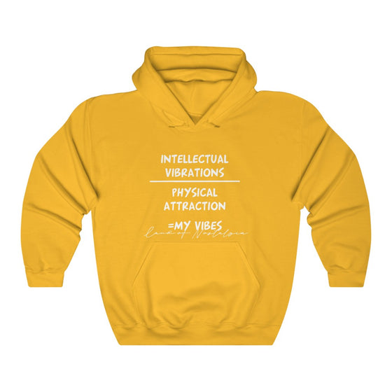 Land of Nostalgia Intellect over Physical Vibes Unisex Heavy Blend™ Hooded Sweatshirt