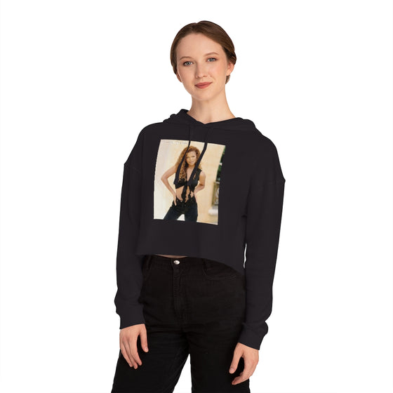 Land of Nostalgia Janet Jackson Vintage Classic Women’s Cropped Hooded Sweatshirt