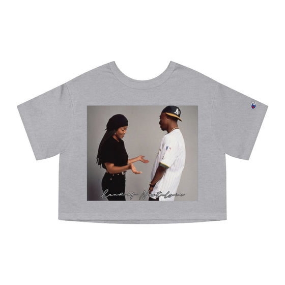 Land of Nostalgia Janet Jackson and Tupac Vintage Poetic Justice Love Champion Women's Heritage Cropped T-Shirt