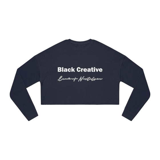 Land of Nostalgia Black Creative Women's Cropped Sweatshirt