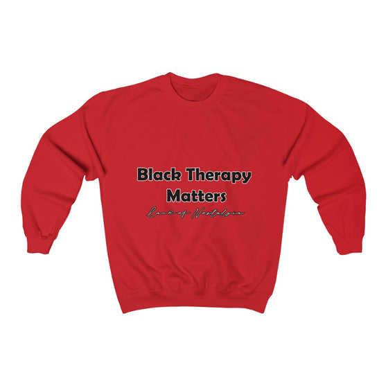 Land of Nostalgia Black Therapy Matters Unisex Heavy Blend™ Crewneck Sweatshirt